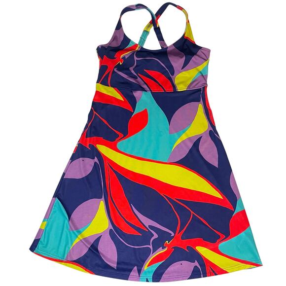 NWOT Columbia Omni-Wick Performance Dress Tropical Print Racerback Active Sz S - Picture 1 of 8